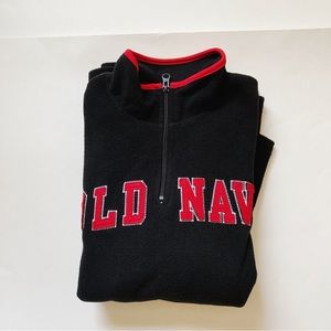OLD NAVY QUARTER HALF ZIP FLEECE SWEATER